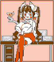 I think I did this the day before Otafest 2022? Just a nice little animation of Office Lady Ushi with the NES palette.